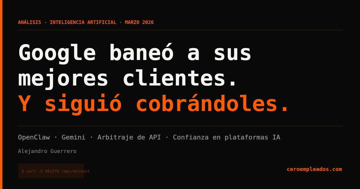 Pantalla de error con el logo de Google y el texto "servicio deshabilitado"